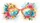 Oversized Retro Sunglasses World Map Stars Lush Flowers Cloud Field Summer Vacation Gift Car Sunshade - 7