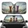 Smiling Diverse Alpacas Fantasy Rolling Hills - Wildlife Lover Gift for Alpaca Lover Car Sunshade - 1