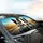 Happy Border Collie Dogs Driving - Adventure Journey Gift for Dog Owners Car Sunshade - 6