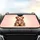 Fluffy Puppy Happy Expression Gentle Rays - Pet Lover Everyday Decor Gift Car Sunshade - 4