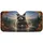Raccoon Wooden Steering Wheel Autumn Forest Twilight Sky - Raccoon Lover Gift Car Sunshade - 3