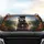 Raccoon Wooden Steering Wheel Autumn Forest Twilight Sky - Raccoon Lover Gift Car Sunshade - 4