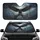 Bald Eagle Steampunk Branch, Turbulent Lightning Storm - Wildlife Lover Gift Car Sunshade - 1