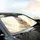 Majestic White Lion Golden Energy Swirls Luminous White Background - Wildlife Lover Gift Car Sunshade - 6