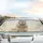 Majestic White Lion Golden Energy Swirls Luminous White Background - Wildlife Lover Gift Car Sunshade - 5