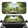 Smiling Green Frogs Vintage Open-Top Vehicle - Road Trip Gift for Nature Lover Car Sunshade - 1