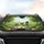 Smiling Green Frogs Vintage Open-Top Vehicle - Road Trip Gift for Nature Lover Car Sunshade - 4
