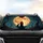 Silhouetted Woman Black Cat Moonlit Night - Night Sky Lover Gift for Cat Lover Car Sunshade - 4