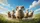 Shouting Sheep Rolling Pasture - Farmhouse Car Decor Gift for Sheep Lover Car Sunshade - 7