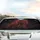Majestic Red Leopard Profile Pose Electric Blue Eyes Crimson Smoke - Wildlife Lover Gift Car Sunshade - 5