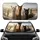Fluffy Alpaca Herd Impressionistic Landscape - Wildlife Lover Gift Car Sunshade - 1