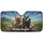 Diverse French Bulldogs Driving Scenic Road Trip - Everyday Travel Companion Car Sunshade - 3