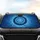 Blue Geometric Vortex Optical Illusion - Everyday Travel Gift Car Sunshade - 4