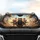 Tabby Ginger Cats Driving Adventure Speed Lines Streaking Clouds - Cat Lover Travel Gift Car Sunshade - 4