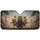 Tabby Ginger Cats Driving Adventure Speed Lines Streaking Clouds - Cat Lover Travel Gift Car Sunshade - 3