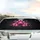 Hot Pink Paw Prints Fur Patterns Light Trails Smoke Swirl - Pet Lover Gift Car Sunshade - 5