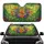 Dragonfly Orange Rose Purple Blossom Stained Glass Car Decor Gift Car Sunshade - 1