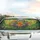 Dragonfly Orange Rose Purple Blossom Stained Glass Car Decor Gift Car Sunshade - 5