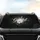 Grateful Script White Lily Floral Deep Black - Meaningful Inspiration Gift Car Sunshade - 4