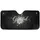 Grateful Script White Lily Floral Deep Black - Meaningful Inspiration Gift Car Sunshade - 3