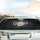 Grateful Script White Lily Floral Deep Black - Meaningful Inspiration Gift Car Sunshade - 5