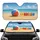 Striped Beach Ball Assorted Flip Flops Sandy Beach Ocean - Summer Road Trip Essentials Car Sunshade - 1