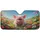 Smiling Baby Pig Colorful Wildflower Field Blue Sky - Car Decor Gift for Animal Lovers Car Sunshade - 3