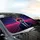 Anthropomorphic Fox Business Suit Synthwave Cosmic Grid - Retro Futuristic Decor Gift Car Sunshade - 6