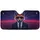 Anthropomorphic Fox Business Suit Synthwave Cosmic Grid - Retro Futuristic Decor Gift Car Sunshade - 3