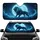 Roaring Lion Glowing Mane Cosmic Moon - Wildlife Lover Gift Car Sunshade - 1