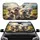 Fluffy Bichon Frise Dogs Green Hills Blue Sky Road Trip Adventure - Dog Lover Gift Car Sunshade - 1