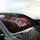Waving Puerto Rico Flag Golden Coquí Frog Volcanic Mist - Island Heritage Pride Gift Car Sunshade - 6