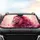Majestic Pink Lion Floral Mane Dahlia Blossoms Iridescent Scales - Wildlife Lover Gift Car Sunshade - 4