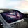 Owl Outstretched Wings Gnarled Branch Glowing Orbs - Fantasy Art Lover Gift Car Sunshade - 6