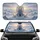 Majestic White Lion Golden Crown Snow Throne Winter Scene - Car Decor Wildlife Lover Gift Car Sunshade - 1