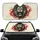 Roaring Lion Dark Mane Fangs Yellow Eyes Cream Background - Wildlife Lover Car Decor Gift Car Sunshade - 1