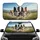 Sunlit Border Collies Rolling Hills Mountain Landscape - Outdoor Dog Lover Gift Car Sunshade - 1