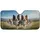 Sunlit Border Collies Rolling Hills Mountain Landscape - Outdoor Dog Lover Gift Car Sunshade - 3