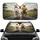 White Dog Poodle Golden Retriever Road Trip Adventure - Dog Lover Travel Gift Car Sunshade - 1