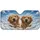 Golden Retrievers Squinting Tongue Out Blue Sky - Dog Lover Gift Car Sunshade - 3