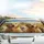 Joyful Golden Retriever Puppies Pastoral Landscape - Dog Lover Gift Car Sunshade - 5