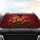 Realistic Orange Roses Green Leaves Garden Car Decor Gift Car Sunshade - 4