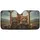 Realistic Brown Tabby Ginger Cats Open Road Trip Journey - Cat Lover Gift Car Sunshade - 3