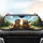 Ginger Tabby Cats Steering Wheel Adventure - Travel Essentials for Cat Lover Car Sunshade - 4