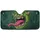 Lime Green Monster Face With Jagged Teeth And Bloodshot Eyes - Everyday Car Style Car Sunshade - 3