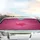 Fuchsia Pink Liquid Burst Trails Radial Streaks - Vehicle Decor Gift Car Sunshade - 5