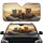 Tabby Cats Driving Open Vehicle Rolling Hills Road Trip Adventure Gift Car Sunshade - 1