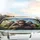 Chimpanzees Glasses Steering Wheel Tropical Scene - Wildlife Lover Gift Car Sunshade - 5