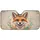 Smiling Fox Heterochromia Squirrel Leaves - Car Interior Accessory Wildlife Gift Car Sunshade - 3