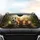 Joyful Husky Golden Retriever Dogs Forest Mountain Adventure - Wildlife Lover Gift Car Sunshade - 4